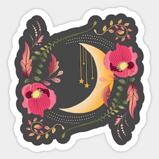 Moon Goddess Poppy Sticker